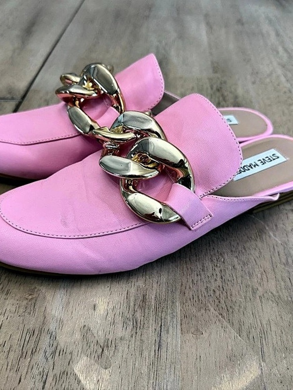 Steve Madden Kiki Pink Chain Mules